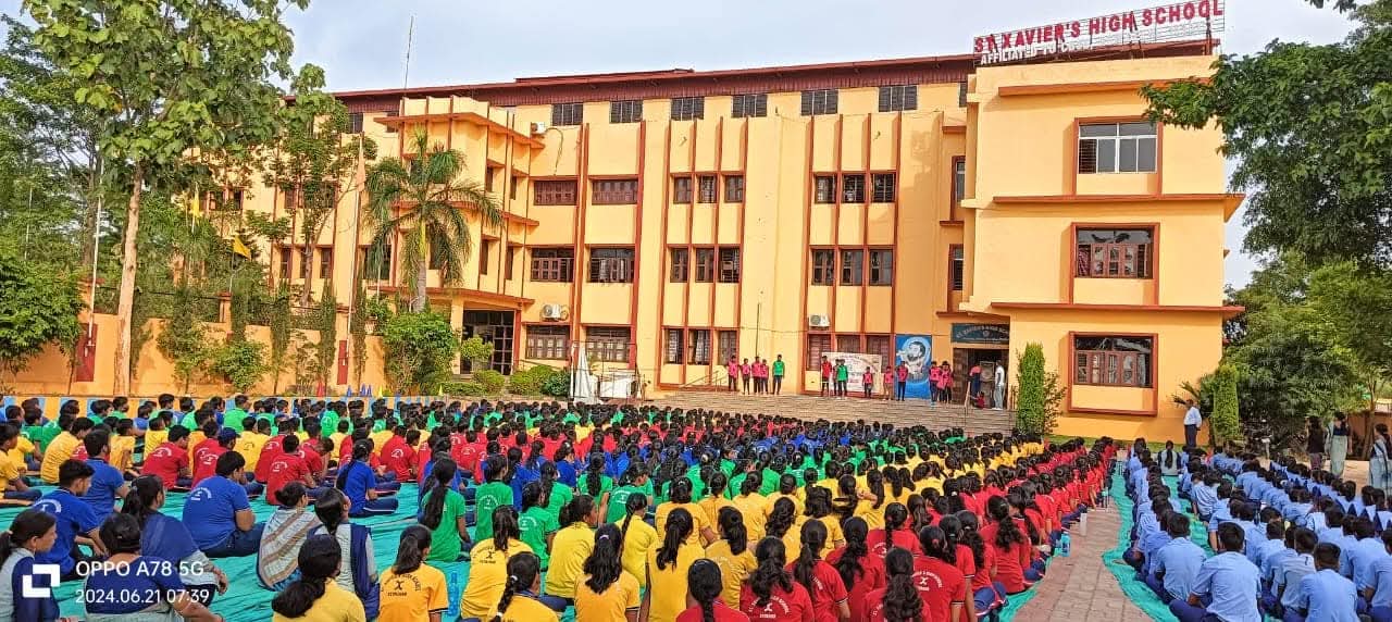 Students exercising together